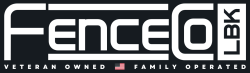 FenceCo LBK Website Logo - White on Black Blue USA